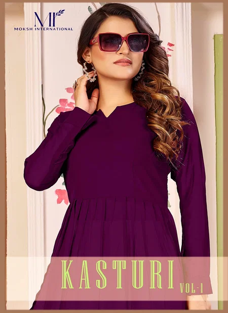 Kasturi Vol 1 By Moksh Heavy Georgette Kurti Wholesale Clothing Suppliers In India